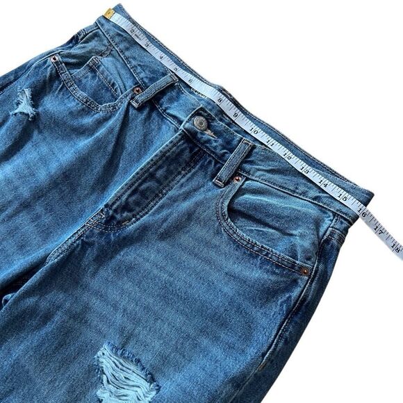 Old Navy high rise slouchy straight distressed jeans size 6 - Picture 12 of 14